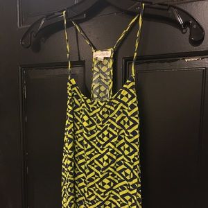 Blue/yellow Sleeveless Shirt